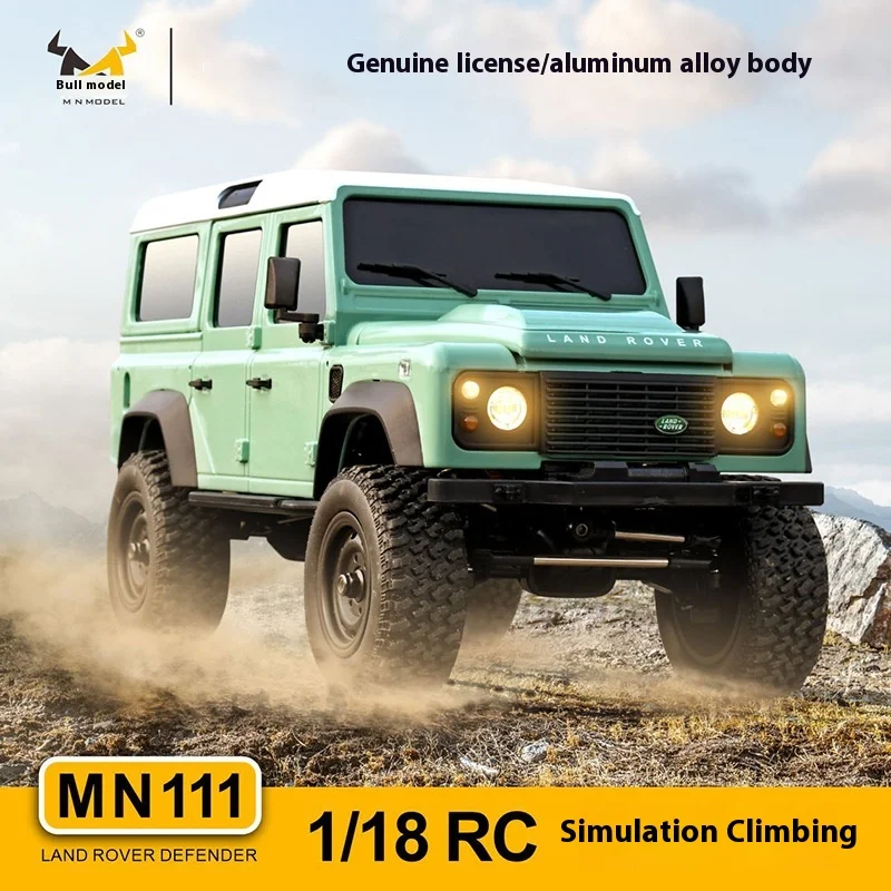 MN Model 1:18 Crawler Mn111 zestaw zmontowany Rc dla dorosłych profesjonalny 4wd samochód terenowy Led światła metalowy samochód powłoki Diy zdalnie