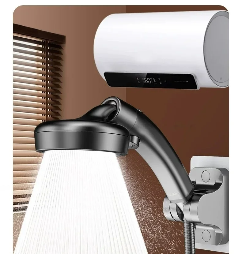 Verstellbarer Handbrausekopf mit Hochdruck-Duschsprüher und Ein-Klick-Wasserstopp-Düse für Haushalt und Badezimmer – Detail 7