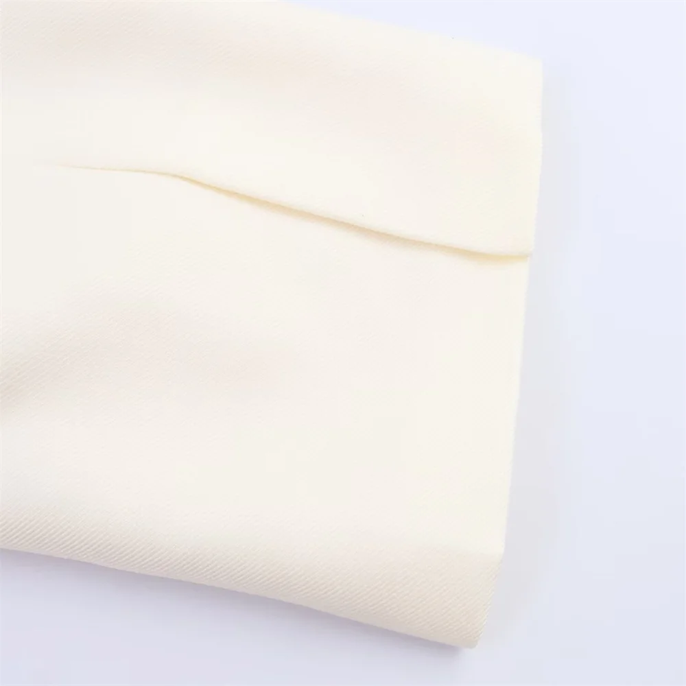 ملابس نسائية خريفية جديدة على الطراز الأوروبي والأمريكي سترة بدلة بسيطة من مزيج الكتان #6