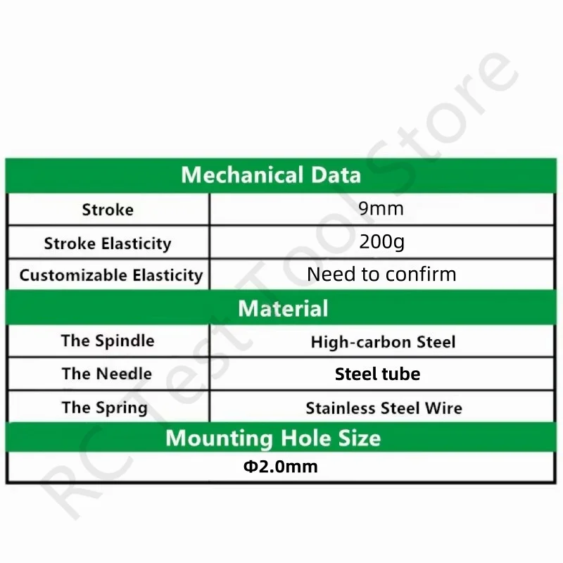 20/50PCS PH-10J 16L 23L Length 52.2mm PCB Spring Test Probe ICT Test Pin For PCB Test J Head Straight Round Tip Head Dia 1.0mm