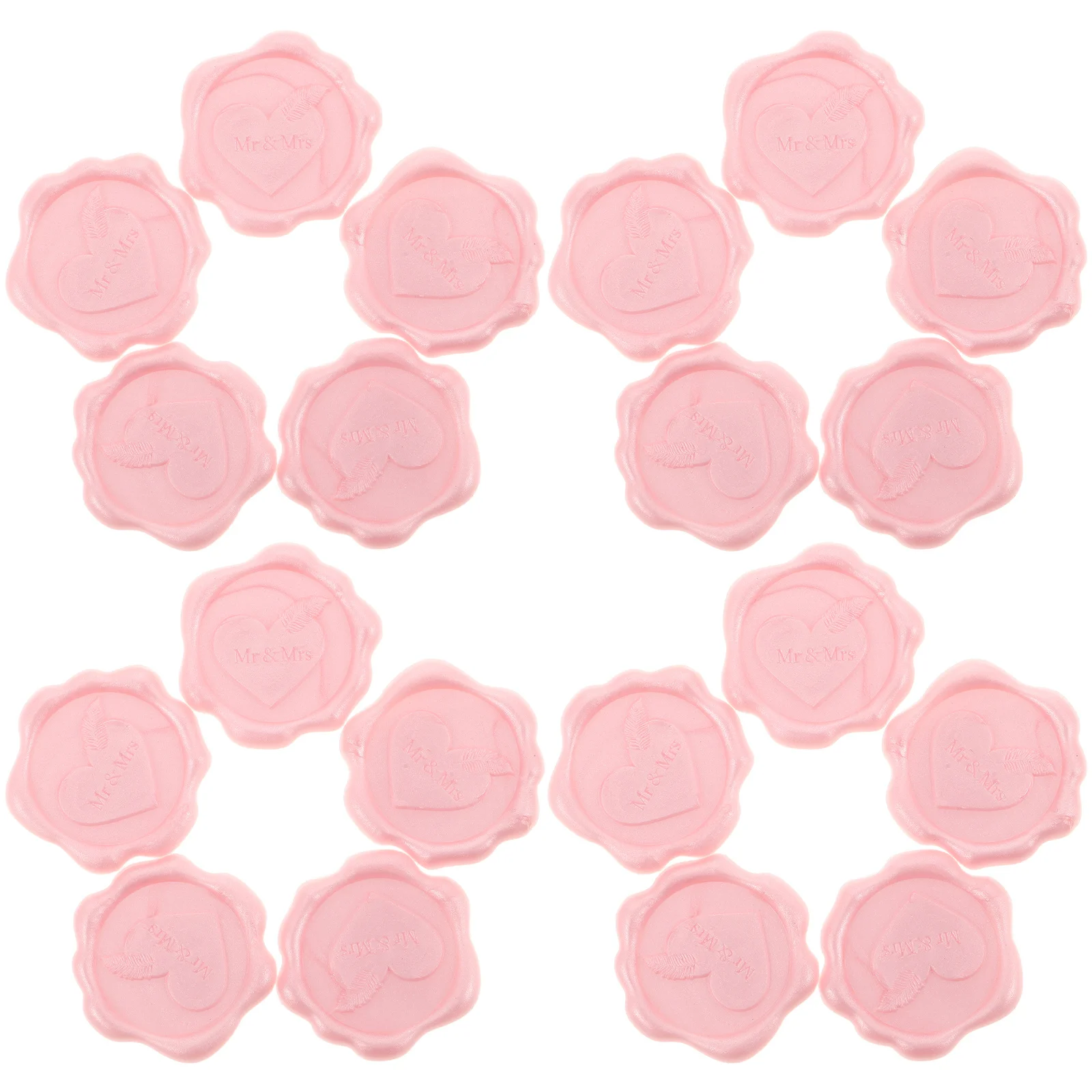 

Wedding Hot Paint Wax Holiday Invitation Stickers Self-adhesive Heart Pattern Seals Envelope