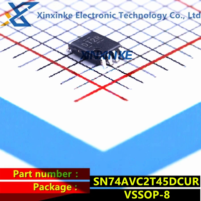 10PCS SN74AVC2T45DCUR 74AVC2T45 VSSOP-8 Mark: DT2R Translation - Voltage Levels Dual Bit Bus TRANSCEIVER Logic ICs