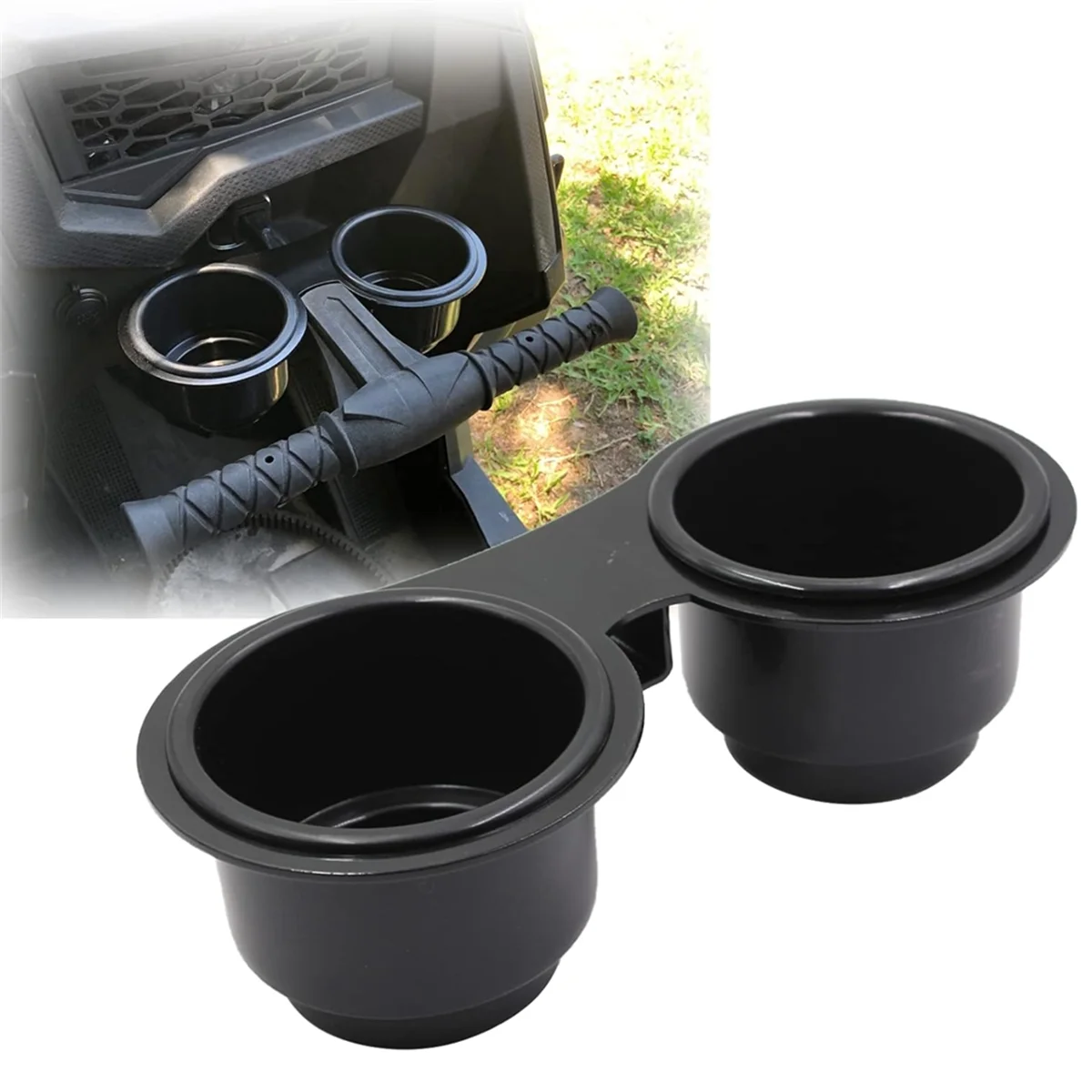 Passenger Grab Handle Cup Holder Kit for Polaris RZR 4 570 800 900 1000 / RZR PRO XP 4