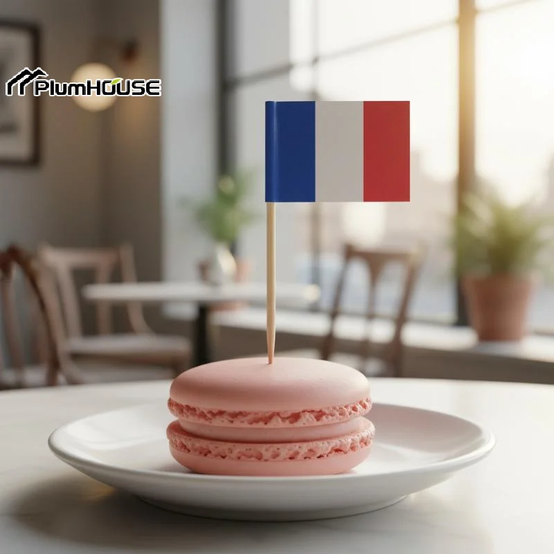 100pcs, France Toothpick Flags,French Party Supplies,Appetizer Flags Toothpicks, Thanksgiving Christmas Party Supplies