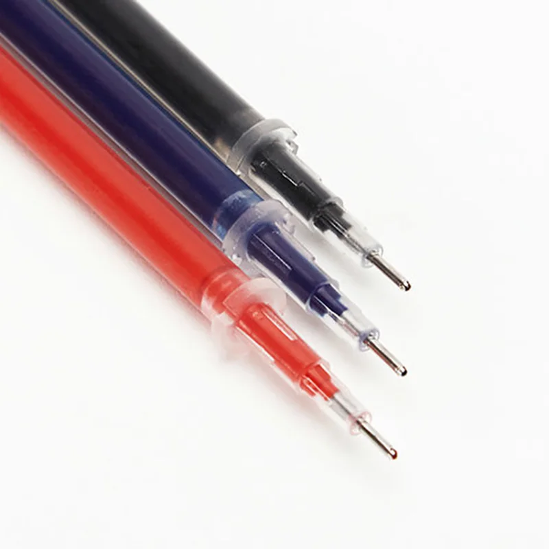 10 Pcs/Set Gel Pen Refills Rods 0.38mm Black Blue Red Ink Neutral Pen Washable Handle Refill Rod School Supplies Stationery