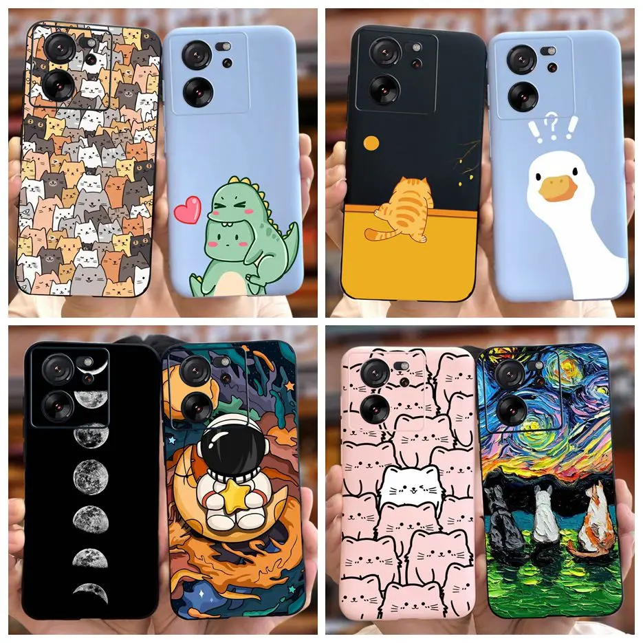Dla Xiaomi 13T Pro Cute Fashion Candy malowane tylne etui odporne na wstrząsy etui na telefon do Xiaomi Mi 13T Pro 13TPro Soft TPU Fundas