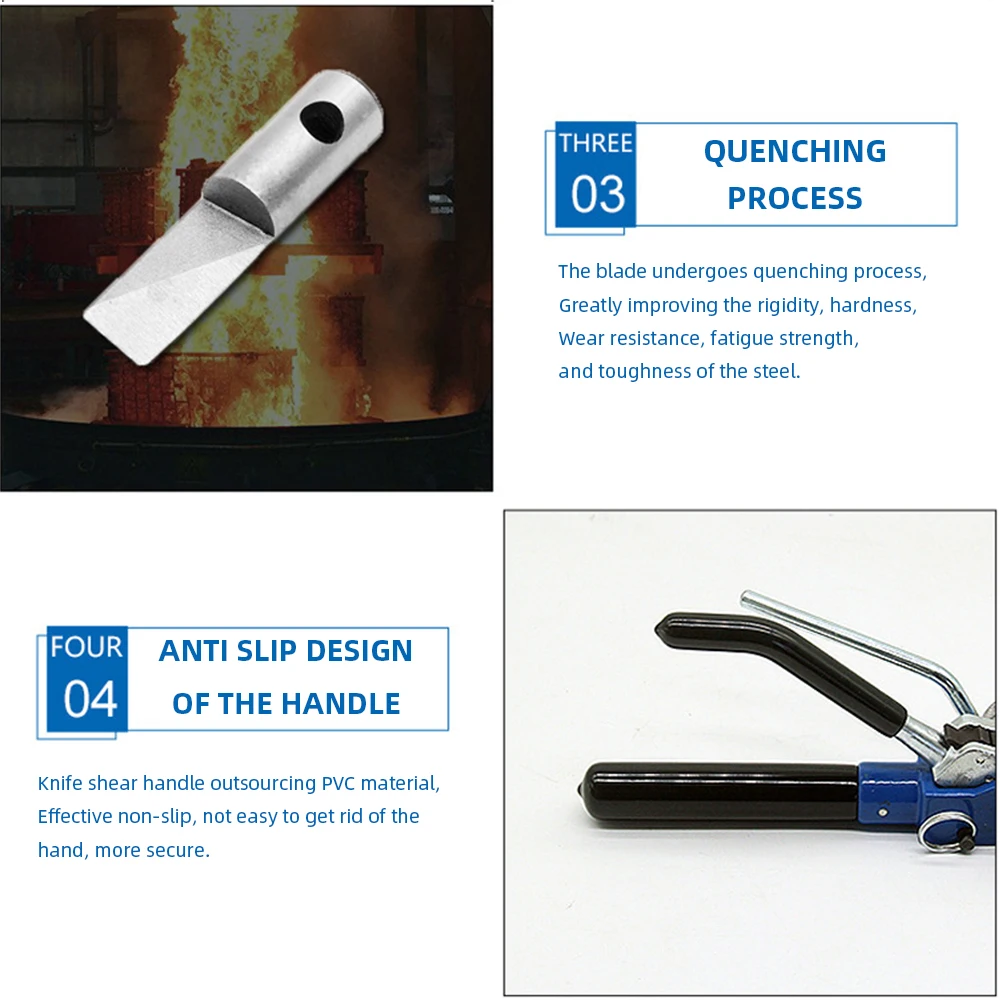 Imagem -04 - Ferramentas de Amarramento de Alicate de Cabo Tie Clamp Bundling Tools Auto-locking Enfardadeira Cortador Apertador Tie Gun Aço Inoxidável