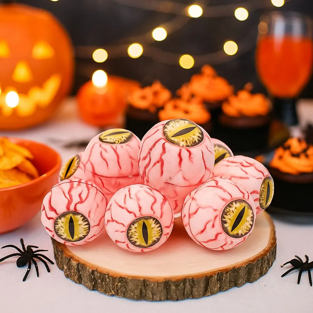

10pcs Eyeballs Toys 5cm Halloween Eyeballs Realistic Plastic Scary Eyeballs Simulation Halloween Fake Balls Masquerade Balls
