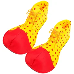 Large Clown Shoes Dot Halloween Costume Clown Shoes Clown Dress Up Adult Shoes Party Decorations For Women Men (One Size)