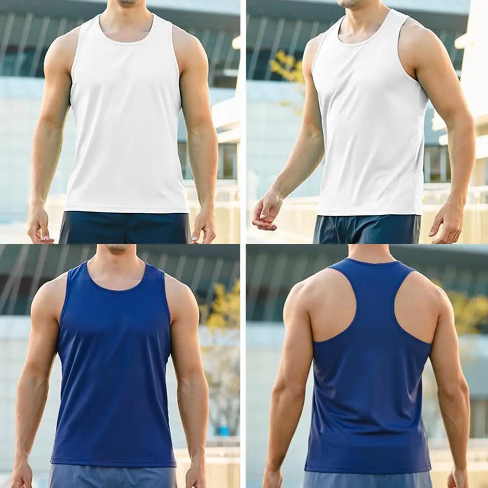 

Running Tank Top Men Summer Sport Gym Vest Quick Dry Training Tanktop Workout Singlets Man Fitness Bodybuilding Sleeveless Shirt