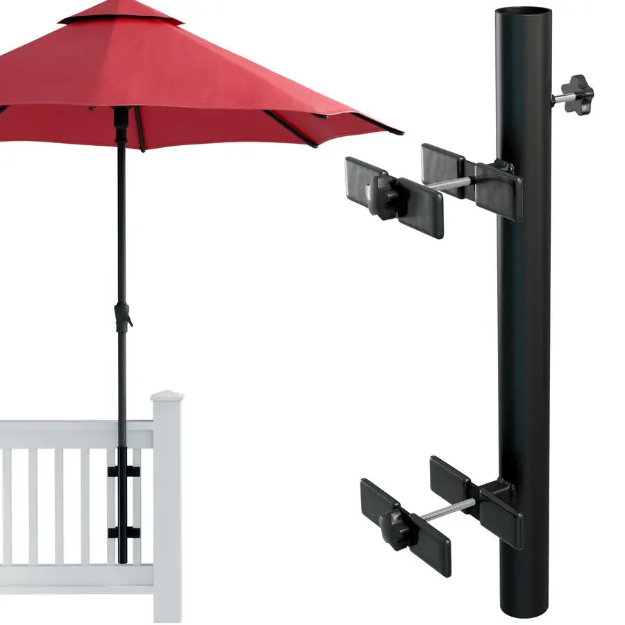 

Umbrella Holder Easy Installation Space Saving Umbrella Holder Design Outdoor Umbrella Base and Mount Attaches to Railing Maximi