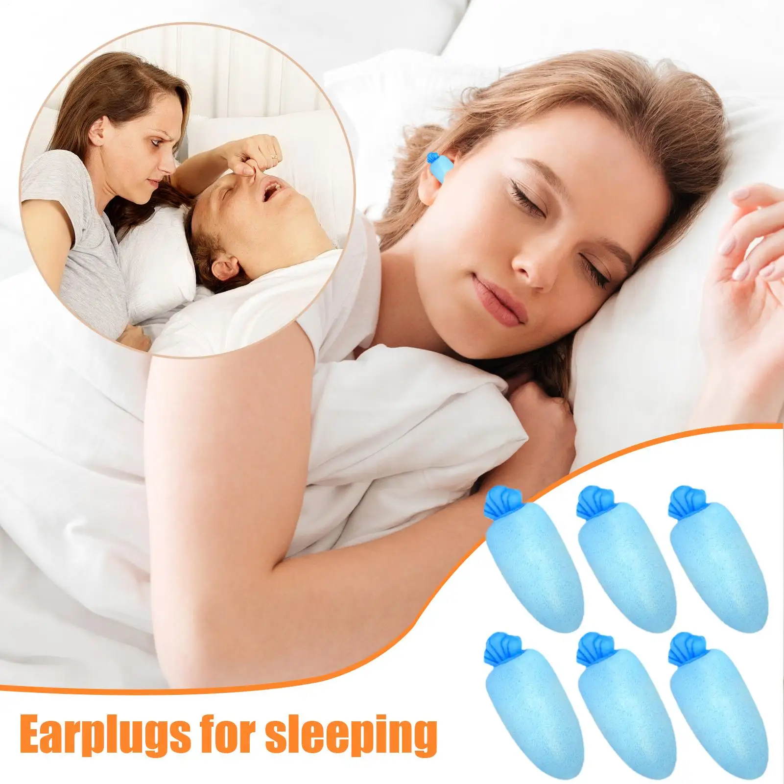 

Ear Plugs 6 Pieces Sleeping Noise Cancelling Ear Plugs Reusable Waterproof Earbuds Sound Blocking Soft Hearing Protection For