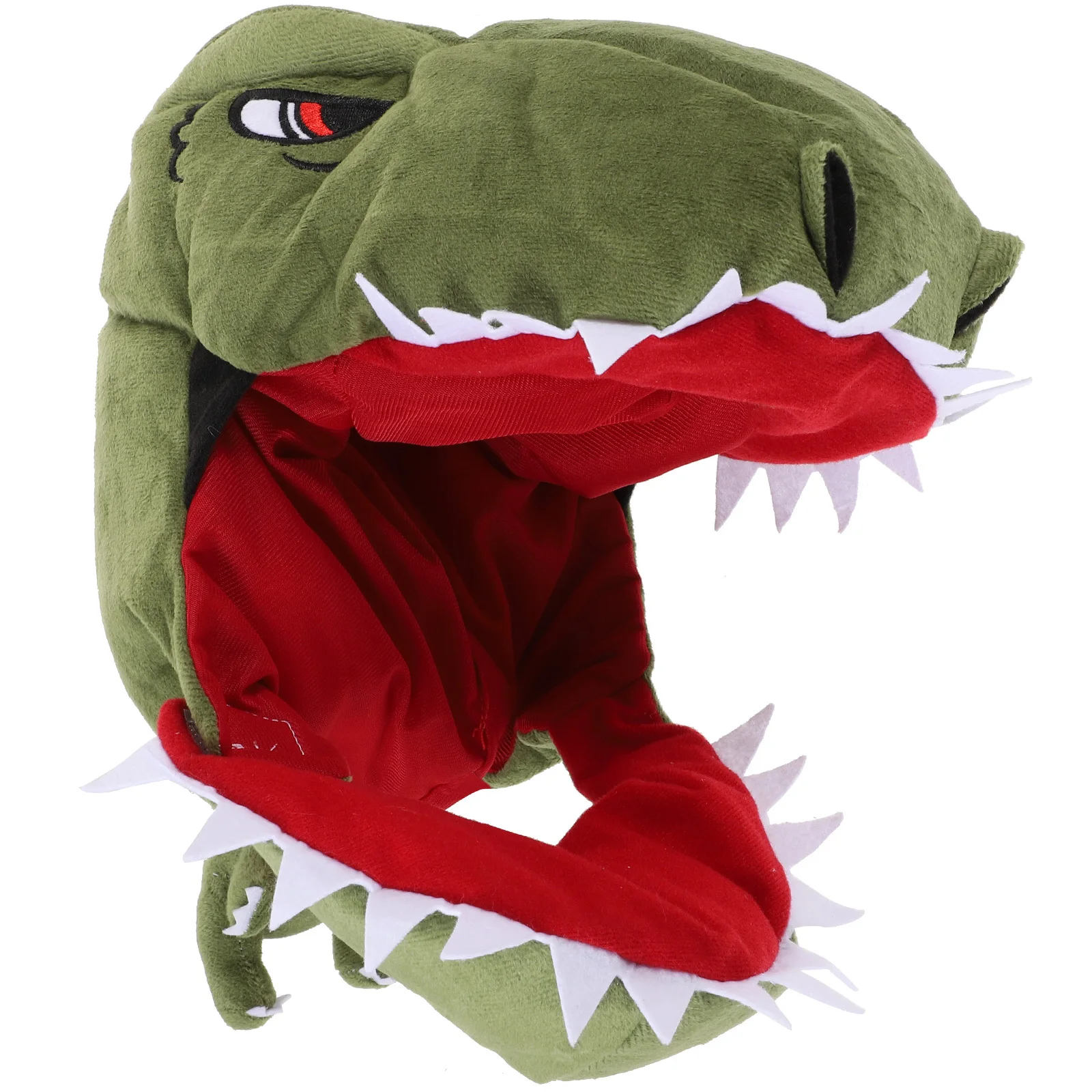 1Pcs 공룡 헤드웨어 성인을위한 겨울 따뜻한 모자 휴일 파티 사진 소품 무대 공연 힙합 댄스 액세서리 그린
