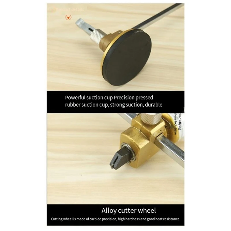 ABPP-ガラスカッター コンパスナイフ 多機能高精度丸カッター レンジフード穴オープナー 丸カッター