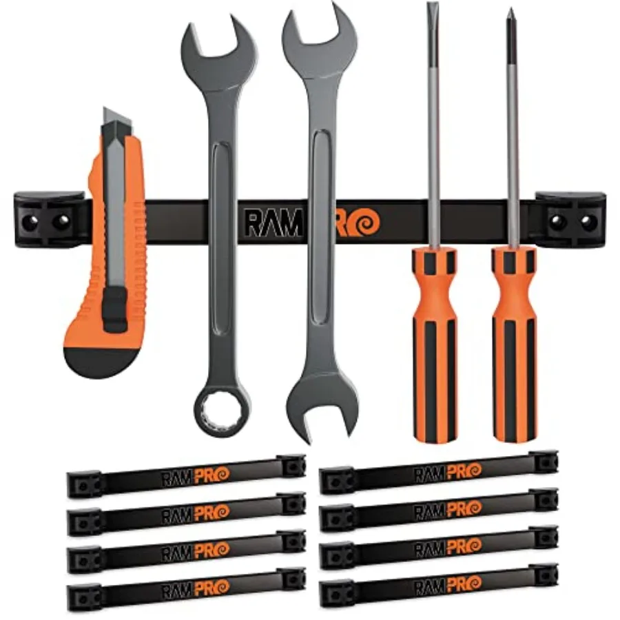 

12" Magnetic Tool Holder Strip - A Tool Magnet Bar for Garage Organization Shop Organization and Workbench Accessories - Best G