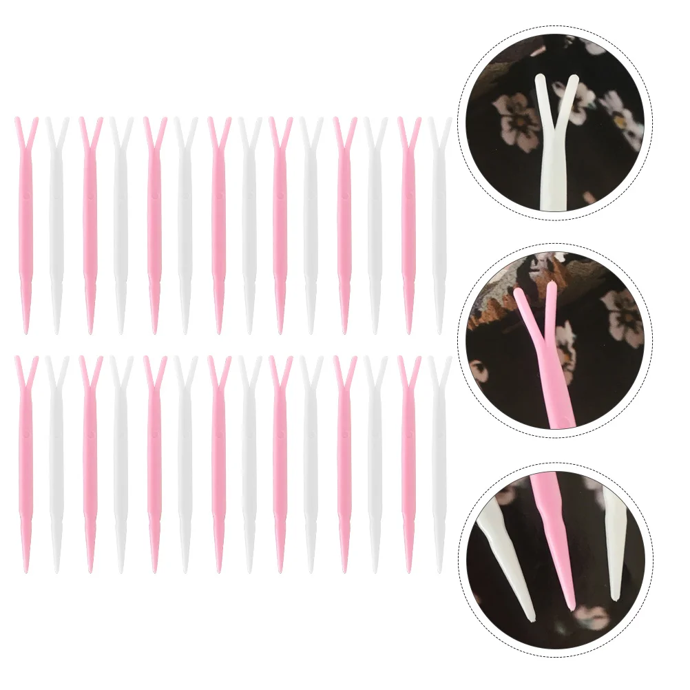 100 pezzi adesivo doppia palpebra forchetta strumento per trucco a forma di Y forniture professionali per applicatori per sollevamento palpebre