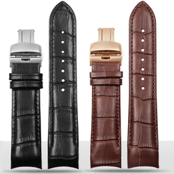 22mm 23mm 24mm Curved End Calfskin Watch Strap For Tissot Watch Belt 1853 COUTURIER T035627A T035407A T035439 Men's Strap