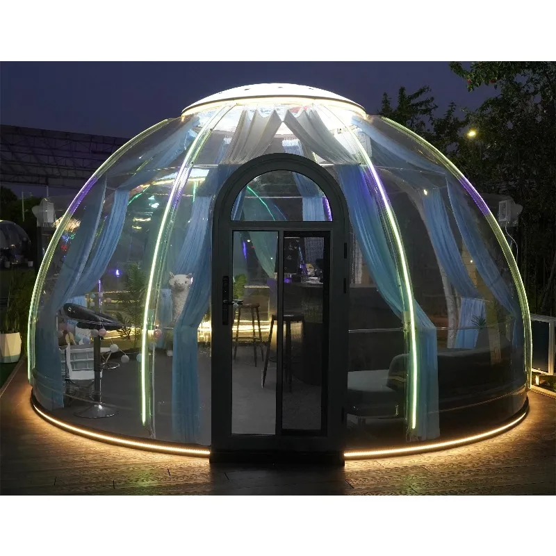 Luxury Elongated Elliptical Star Room, Transparent Geodesic Bubble Dome House for Hotel Outdoor Glamping & Resort Scenarios