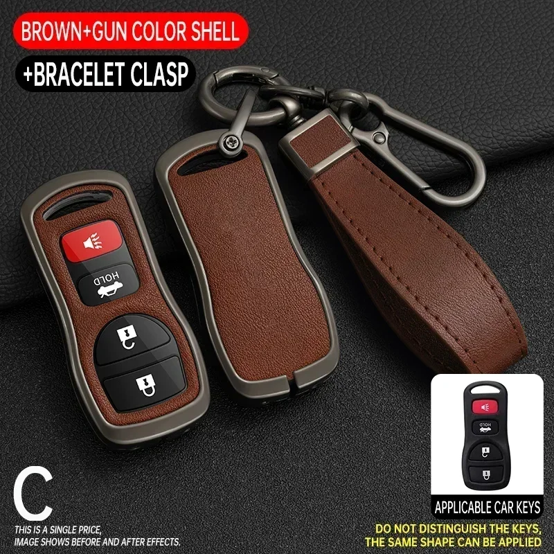 

Car Key Cover Case For Nissan Tiida Sentra X-trail T30 Altima Frontier Armada Maxima For Infiniti QX56 JA60 FX35 FX 35 Keychain