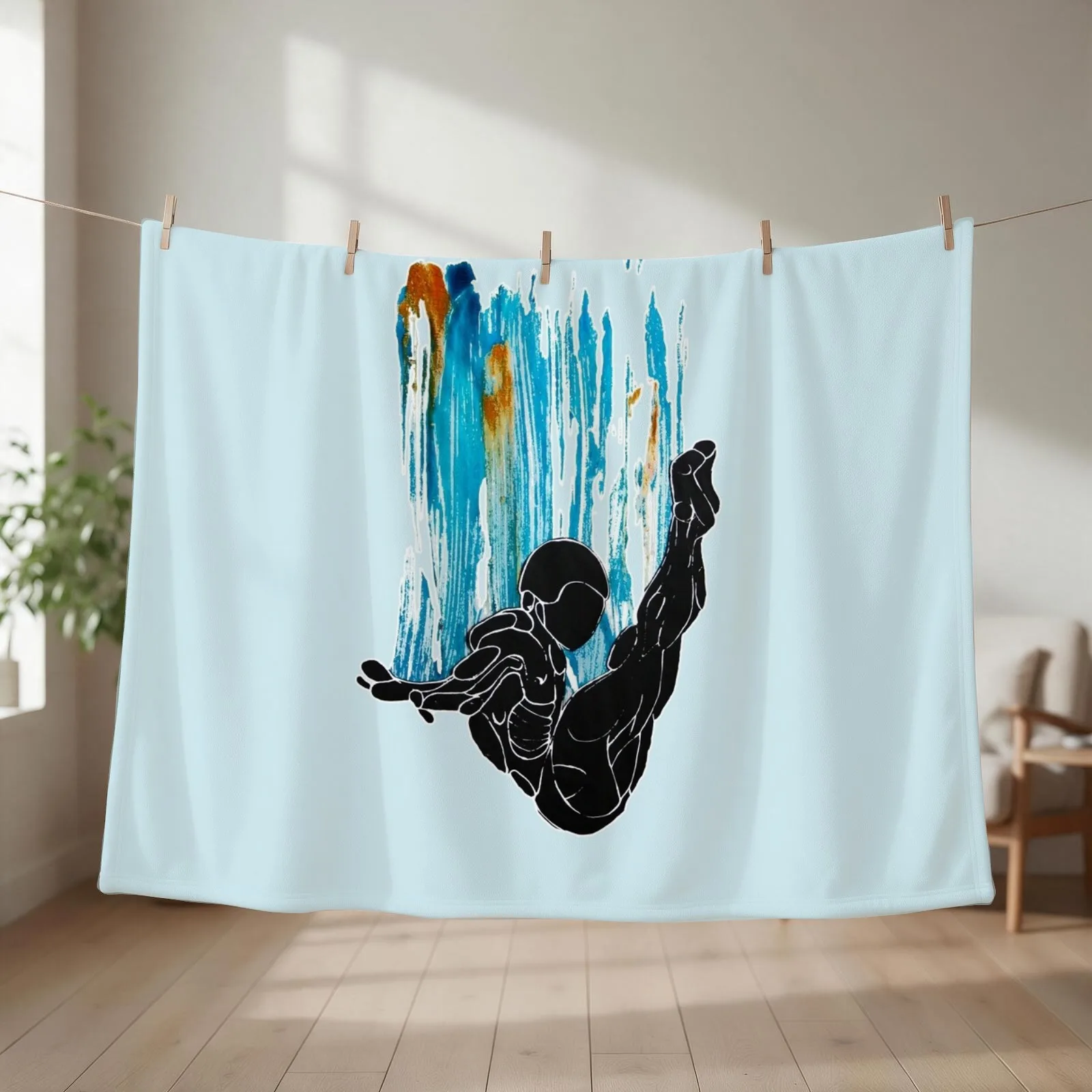 Platform Diving Springboard Diver Throw Blanket Decorative Throw Summer Luxury Brand Thin Blankets