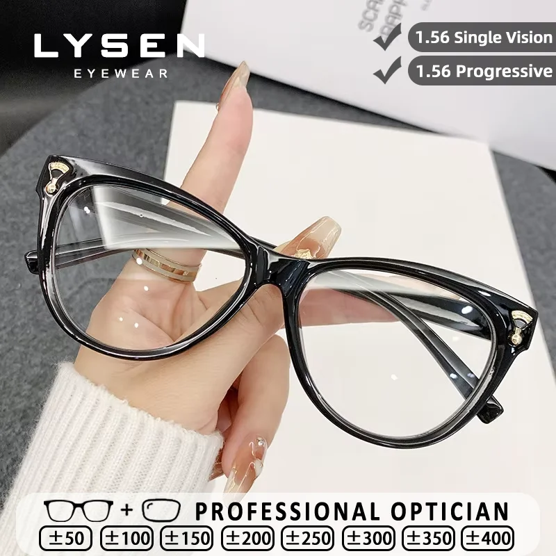 LYSEN التدرج عين القط النساء نظارات للقراءة مكافحة الضوء الأزرق المضادة للانعكاس قصر النظر مخصص النظارات الطبية التقدمية #1