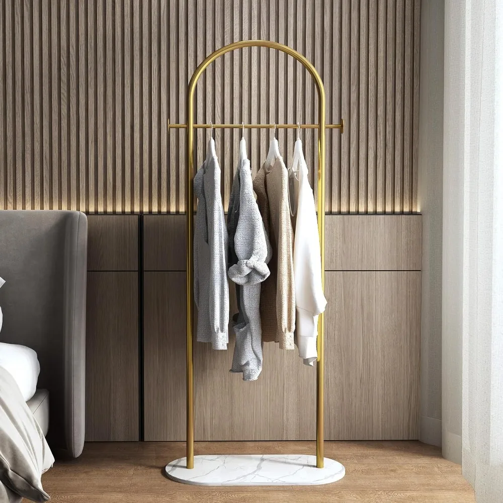 

Heavy-duty Coat Rack Freestanding w/Marble Base for hanging clothes,Can Hang Jacket Garment, Hat, Coat Rack for Boutiques
