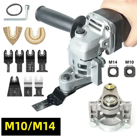 앵글 연마기 변환 범용 헤드 어댑터, M10 M14 스레드, 100 125 타입 폴리셔, 연마 진동 도구, 원피스 앵글 연마기 변환 범용 헤드 어댑터, M10 M14 스레드, 100 125 타입 폴리셔, 연마 진동 도구, 원피스