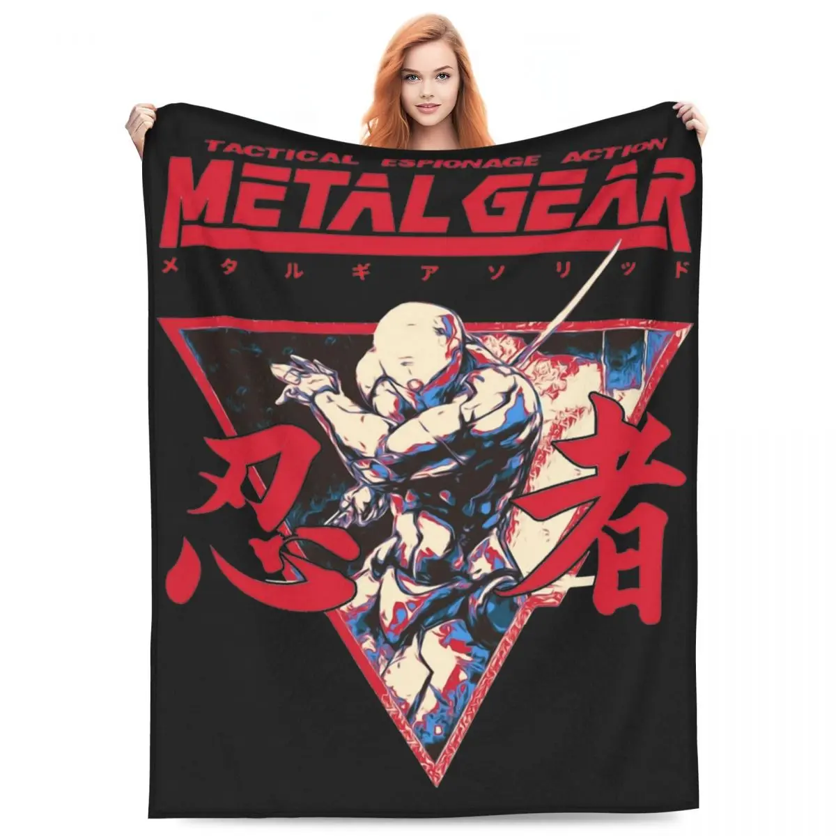 Metal Gear Solid Snakes Games Merchandise Blanket Fleece Bed MGS1 Throw Blankets Cozy Soft for Bedroom Bedspread