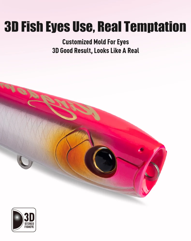 YOOFISH GT Angelköder Topwater Popper 56,5 g 79,5 g 160 mm 180 mm künstliche harte Köder Salzwasser-Thunfisch-Angelköder Wobbler – Detail 5