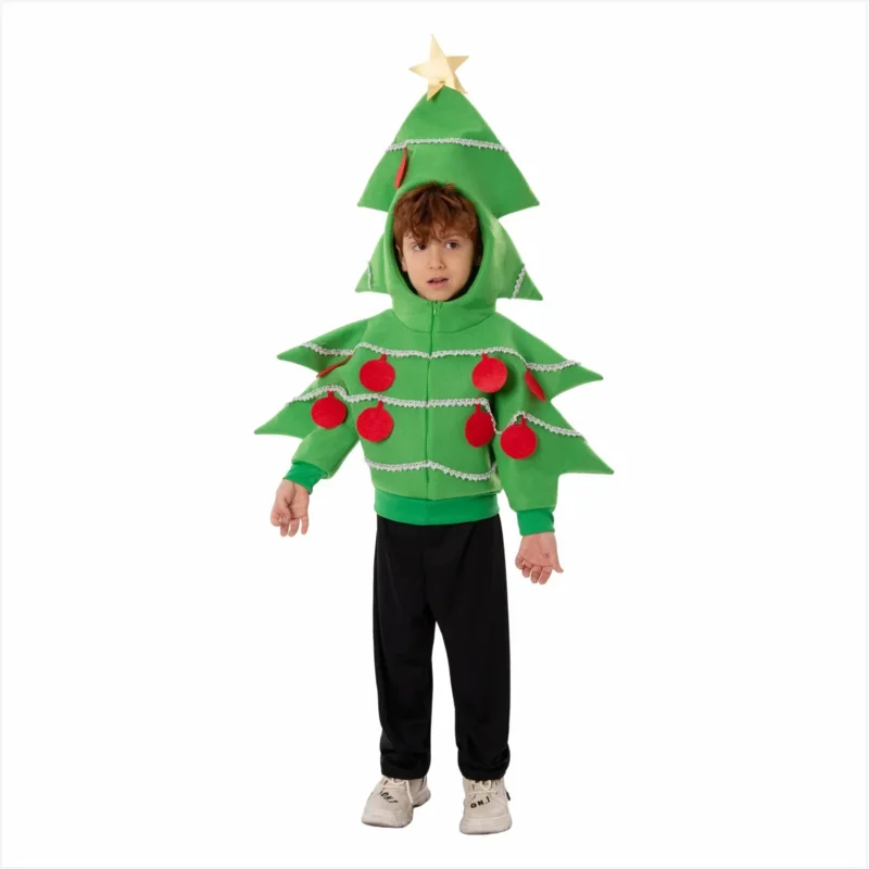 Children's Christmas Tree Cosplay Costumes Cute Christmas Kids Jumpsuit Boy Christmas Carnival Girl Stage Dress Up Clothing Gift