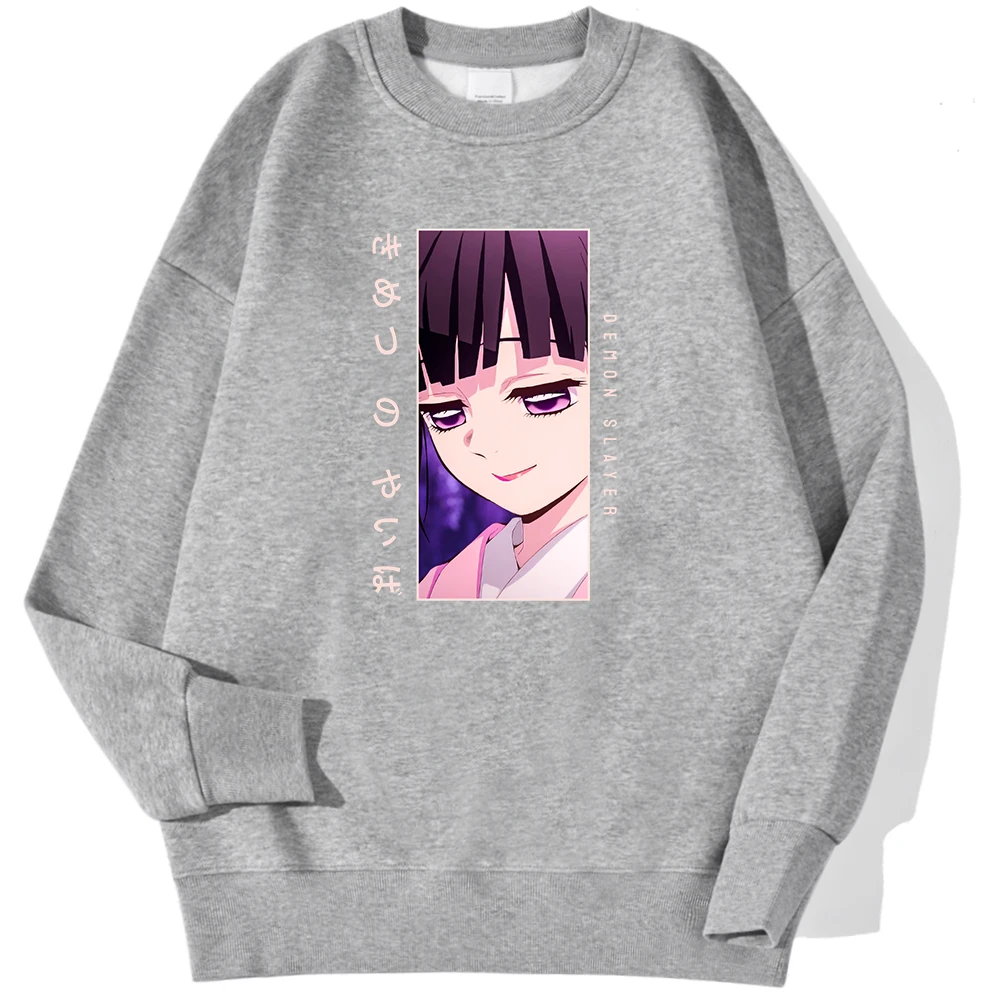 Tsuyuri Kanao Demon Slayer Print Man Sweatshirt Casual Comfortable Warm Hoodie Street Fashion Pullover Autumn Fleece Clothes