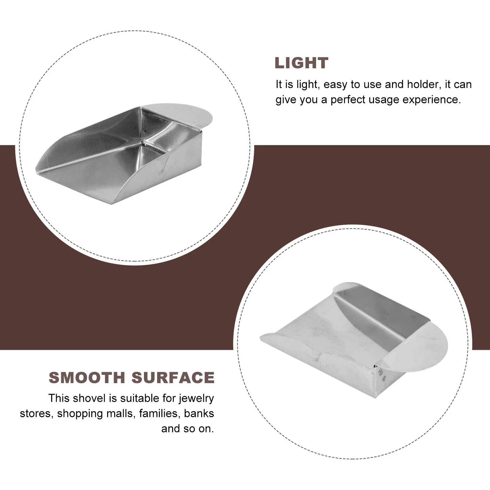 2 قطعة مجرفة صغيرة مجوهرات من صلب لا يصدأ الأحجار الكريمة مسحوق الذهب ضوء عملي سهل الاستخدام نطاق تطبيق واسع منتقي الجوهرة #1