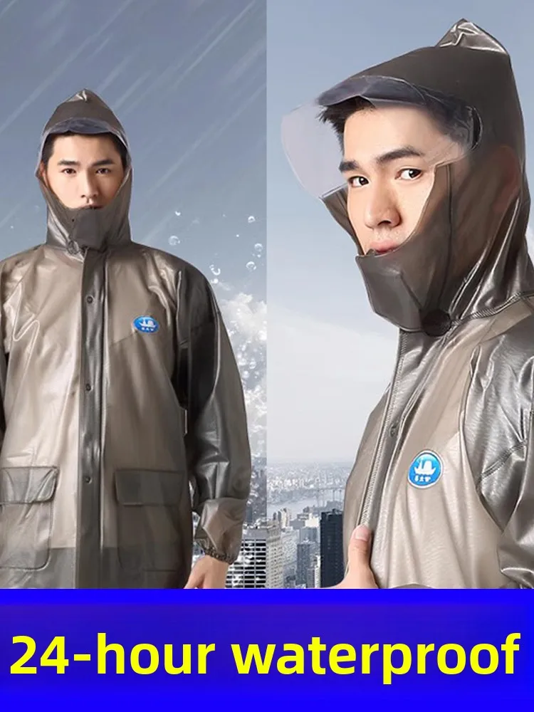 

Утолщенный водонепроницаемый дождевик для велоспорта (мужской/женский), раздельный костюм для езды на велосипеде, непромокаемый плащ-пончо