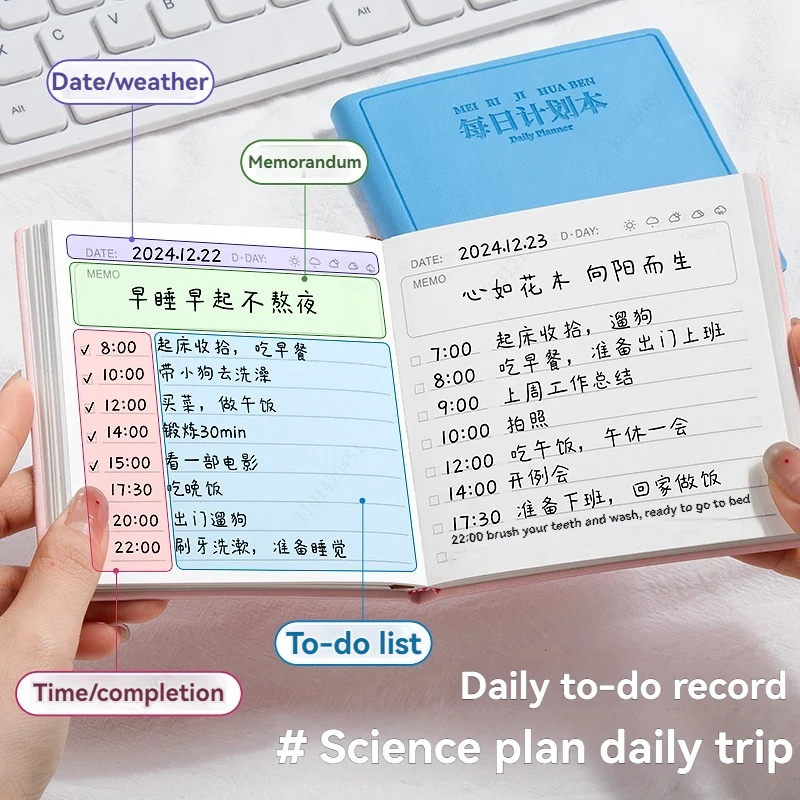 دفتر صغير صغير محمول المفكرة جيب اليومية الأسبوعية الجدول الدفتري دفتر التقويم مجلة جدول اللوازم المكتبية المدرسية