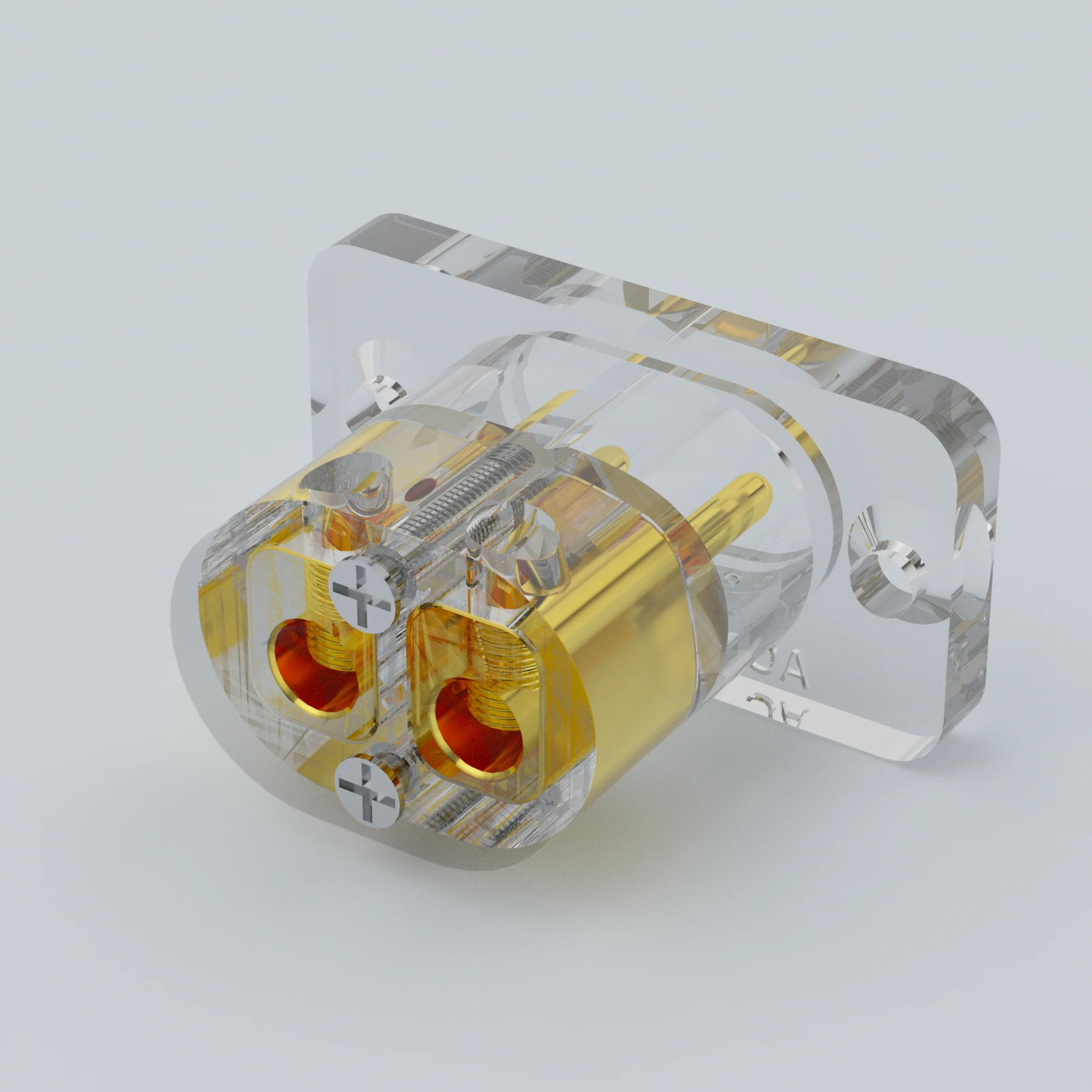 Monosaudio IB73G/R النحاس النقي الروديوم أو مطلية بالذهب IEC320 C7 الشكل 8 التيار المتناوب موصل مقبس الطاقة لحام IEC الذيل مقعد