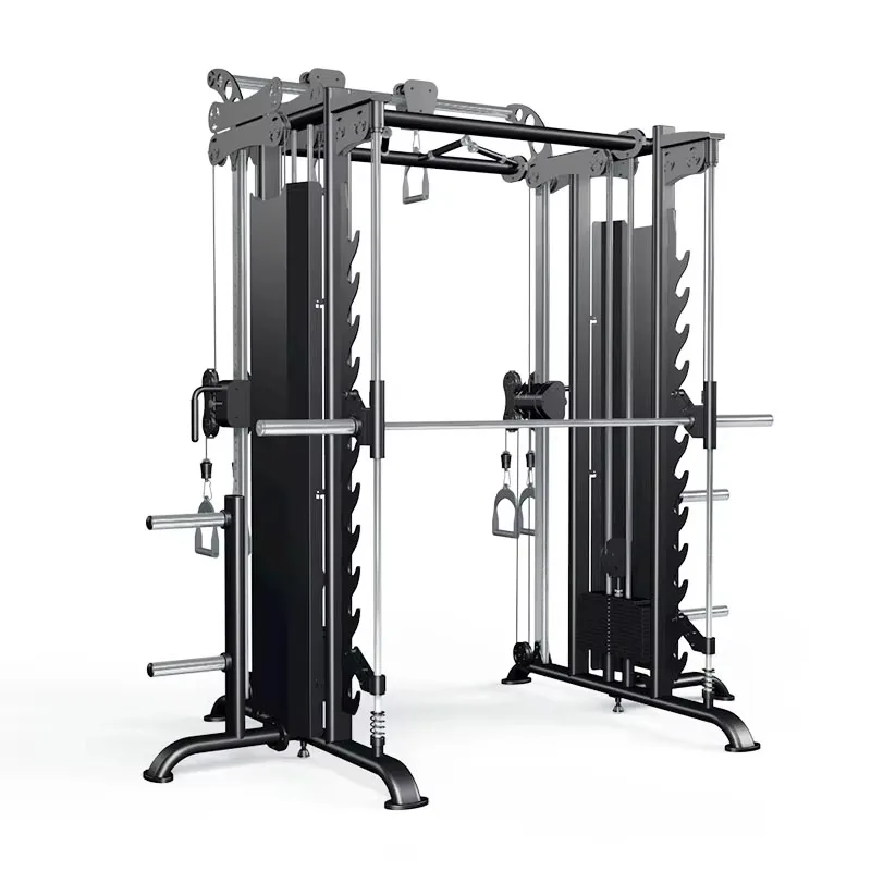 

High-Quality Commercial Smith Machine Trainer, Multi-Functional Comprehensive Strength Rack for Gym
