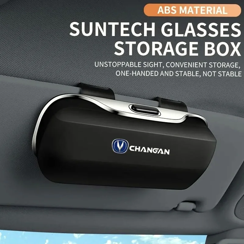 Car Sunglasses Holder Sun Visor Box Glasses Case ABS For Changan CS75 PLUS CS55 PLUS UNI‑S Eado Plus CS35 PLUS Alsvin PLUS UNI‑V