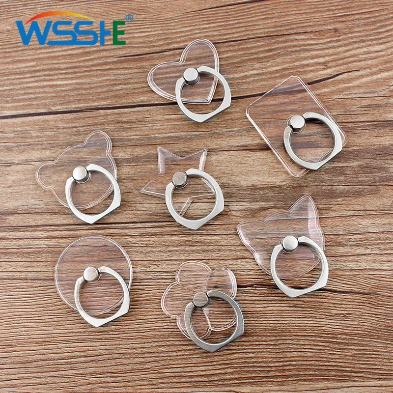 

Универсальный прозрачный держатель для мобильного телефона, подставка для кольца на палец для iPhone Xiaomi, милый мультяшный кронштейн для мобильного телефона, прозрачная поддержка телефона