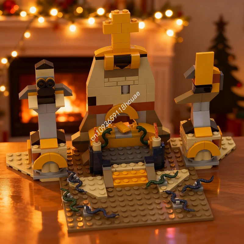 198 قطعة MOC قبر البديل نموذج اللبنات العمارة هدايا عيد الميلاد تجميع فكرة الإبداعية لعبة التعليم الطوب الاطفال