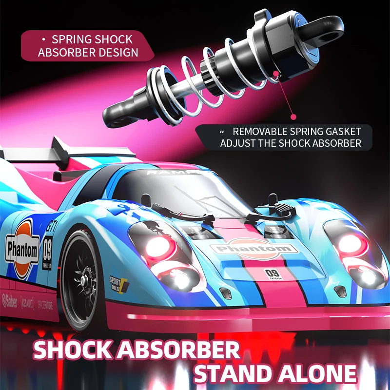 

High Speed 2.4G 4WD Drive Remote Control Drift Cars with Light Electric RC Brushless Racing Vehicle Toys Children Gift