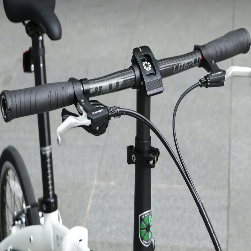 

Carbon Fiber Folding Bike Lightweight One-piece Molding Sturdy Durable Do Not Deform Bicycle Handlebar Bicycle Parts