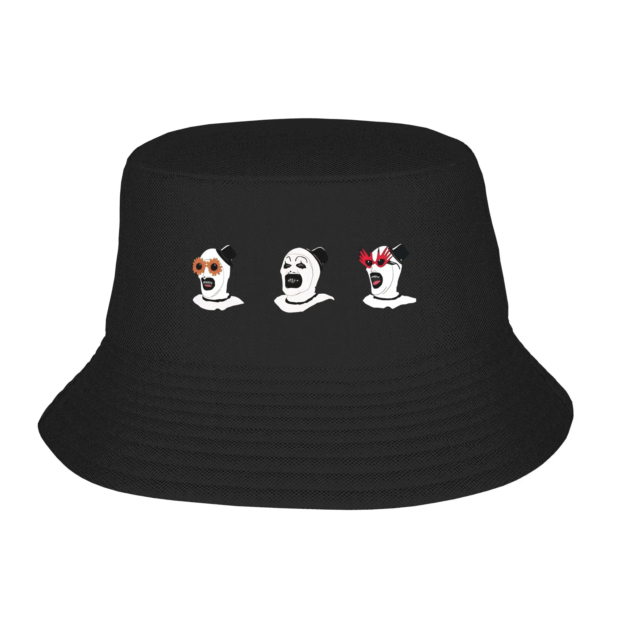 Unisex Der Schreckliche Kunst Der Clown  Bucket Hat Terrifier Breathable Hats Summer Trendy Hunting Caps Hawaii Custom Sun Hat