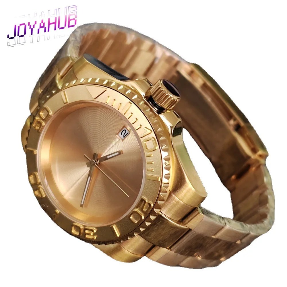 

Роскошные механические часы с логотипом по индивидуальному заказу, корпус из нержавеющей стали с PVD-покрытием из розового золота, 40 мм, синее сокровище с механизмом NH35