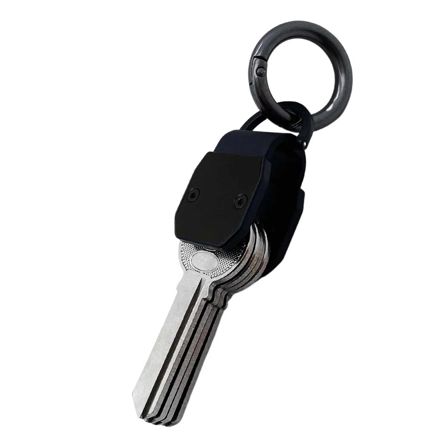 Portable Mini Key Organizer Holds 2-6 Keys Black Green Keychain Holder Aluminum Alloy Key Chain for Universal Size