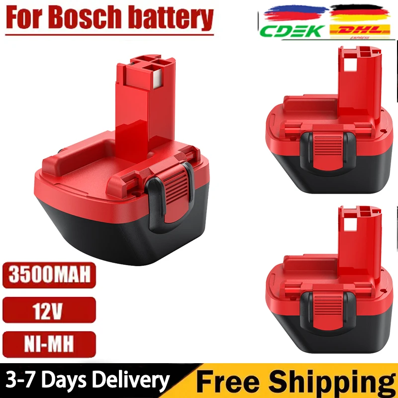 12V For Bosch 3500mAH Ni-MH screwdriver battery  BAT043 BAT045 BAT046 BAT049 BAT120 BAT139 GSB Tool Replacement PSR 1200 battery