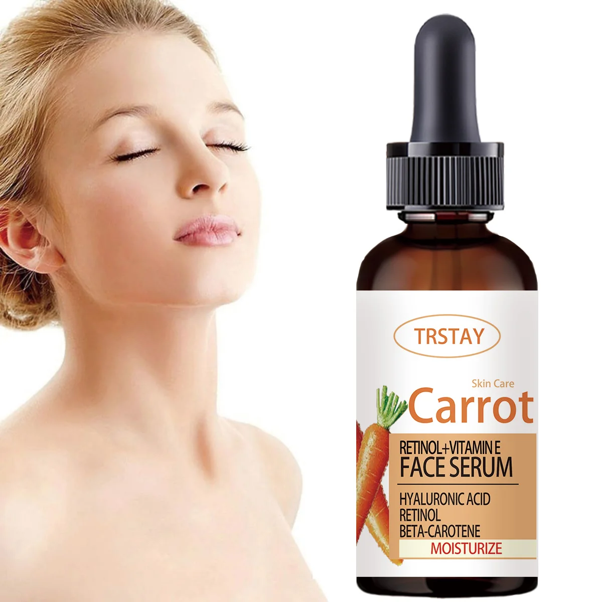 5ML/15ML/30ML/50ML/Carrot Face Serum Anti-Aging Wrinkles Essence Exfoliating Shrink Pores Anti-Oxidation Lift Firming Remove Fin
