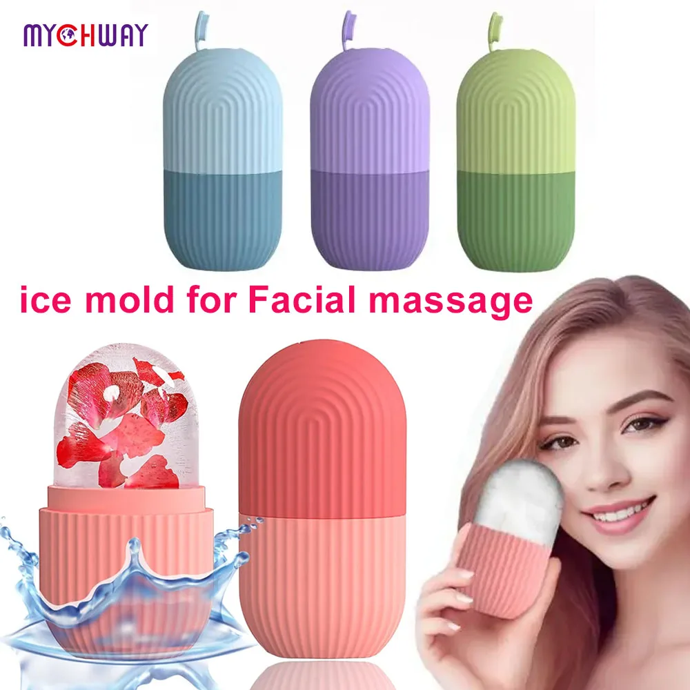 Face and Eye Ice Roller, Face Beauty Ice Roller, Facial Ice Massage Beauty Silicone, Reusable Leakproof Skin Care Tool