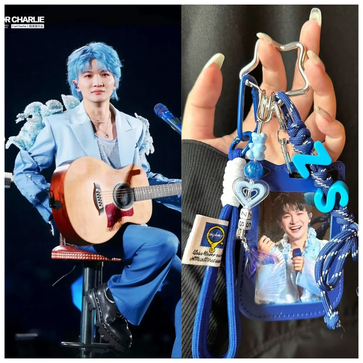 

Zhou Shen's support color bag hanging keychain backpack backpack hanging rope student best friend gift concert surroundings
