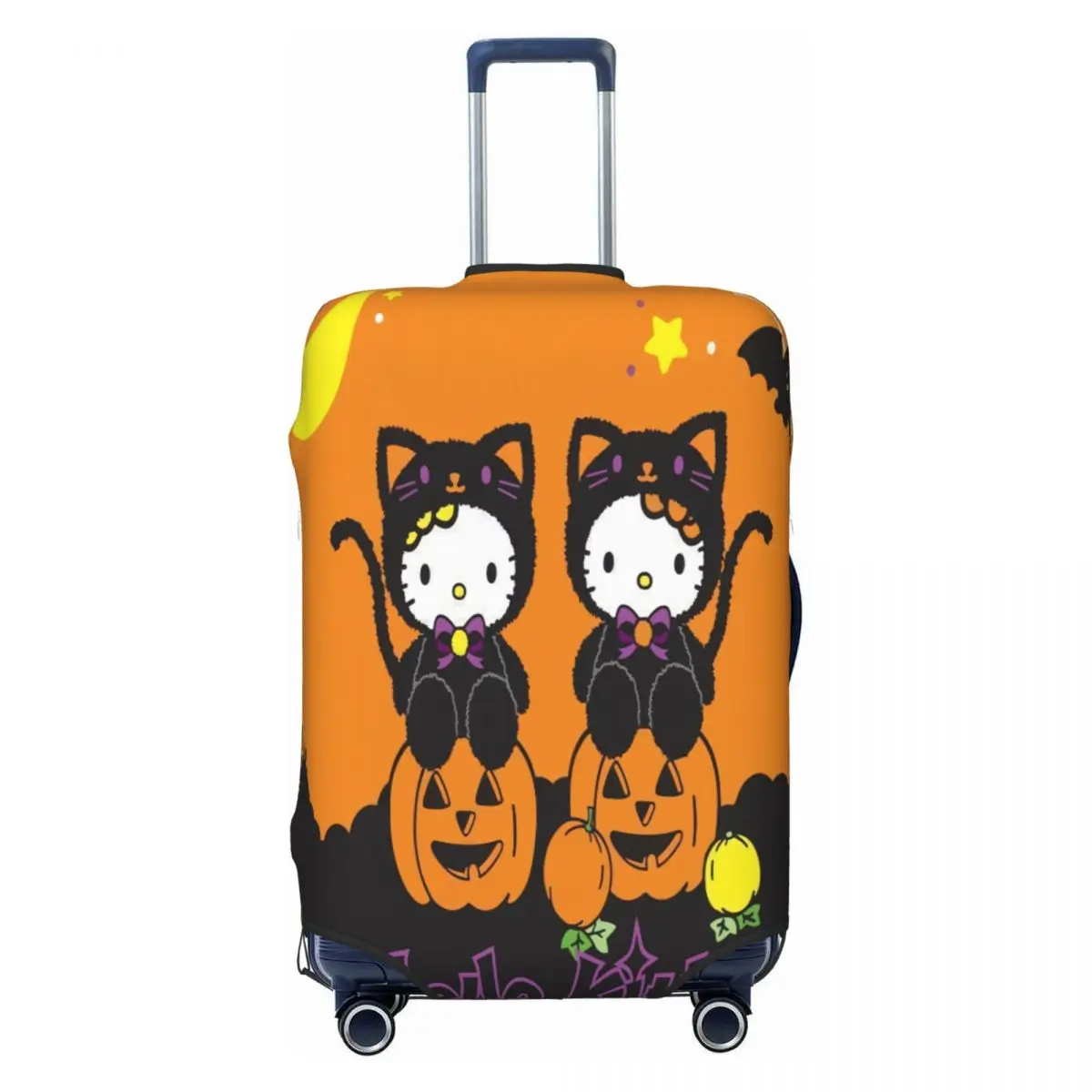 

Halloween Hello Kitty Cat Travel Luggage Cover Dust Proof Cartoon Kitten Suitcase Cover Protector Fit 18-32 Inch