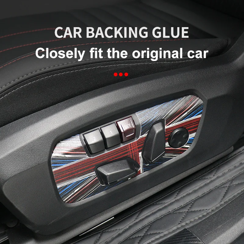 2PCS PU Leather Seat Adjustment Panel Decorative Sticker For BMW MINI JCW Countryman U25 Car Interior Accessories